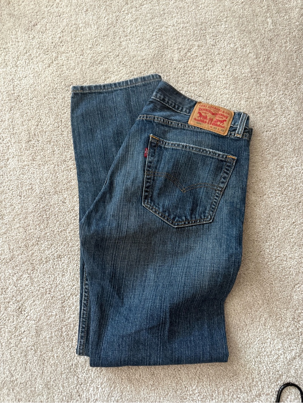 Levi's Men's Dark Blue Straight-Leg Jeans